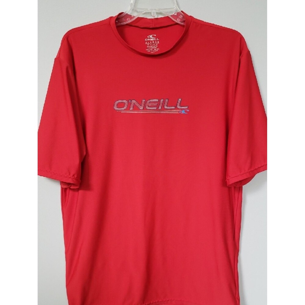 O'Neill Performance Shirt Men's XL Bright Red Logo S/S Rash Guard